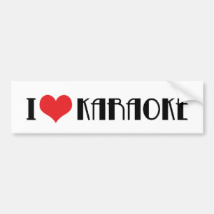 I Love Karaoke Bumper Sticker