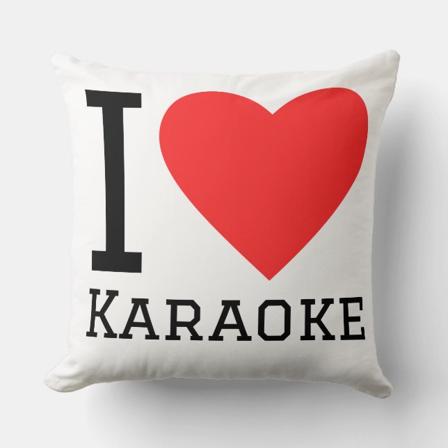 I love karaoke cushion (Front)