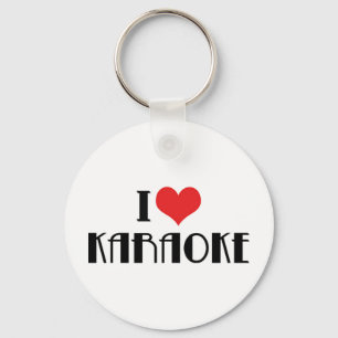 I Love Karaoke Keychain