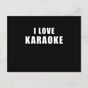 I love Karaoke - singing Gift Postcard