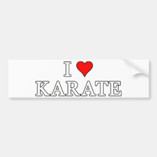 I Love Karate Bumper Sticker