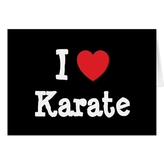 I love Karate heart custom personalised (Front Horizontal)