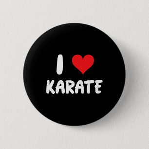 I Love Karate - Heart - Martial Arts 6 Cm Round Badge