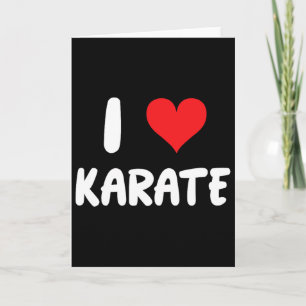 I Love Karate - Heart - Martial Arts Card