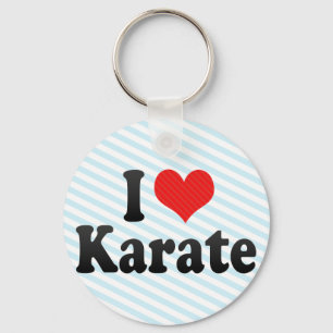 I Love Karate Key Ring