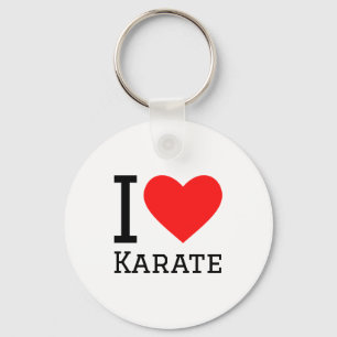 I Love Karate T Shirt Key Ring