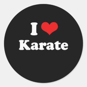 I Love Karate Tshirt Classic Round Sticker