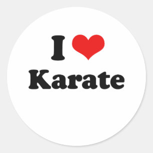 I Love Karate Tshirt Classic Round Sticker