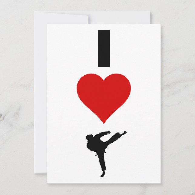 I Love Karate (Vertical) (Front)
