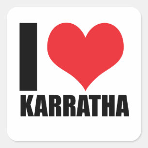 I love Karratha Square Sticker