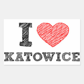 I-love-Katowice Rectangular Sticker