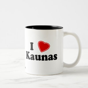 I Love Kaunas Two-Tone Coffee Mug