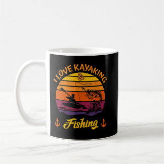 I Love Kayaking And Fishing Canoeing Adventure on  Coffee Mug