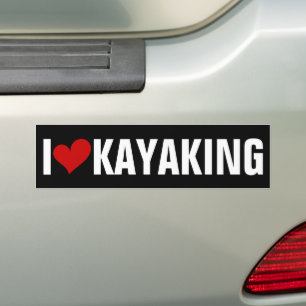 I LOVE KAYAKING BUMPER STICKER