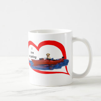 I love kayaking (yellow lab) 1 coffee mug