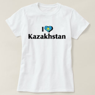 I Love Kazakhstan Flag T-Shirt