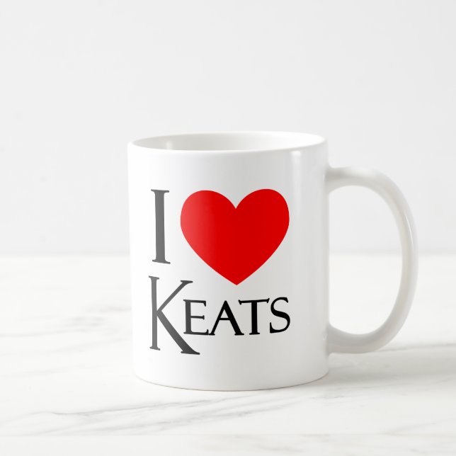 I Love Keats Coffee Mug (Right)