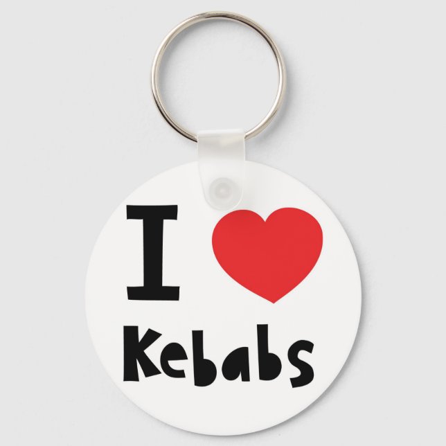 I love Kebabs Key Ring (Front)