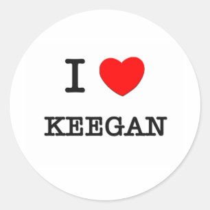 I Love Keegan Classic Round Sticker