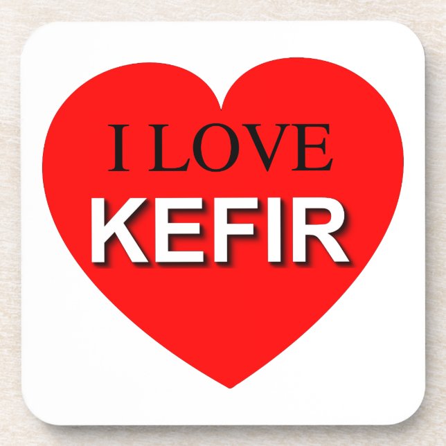 I Love Kefir Coaster (Front)