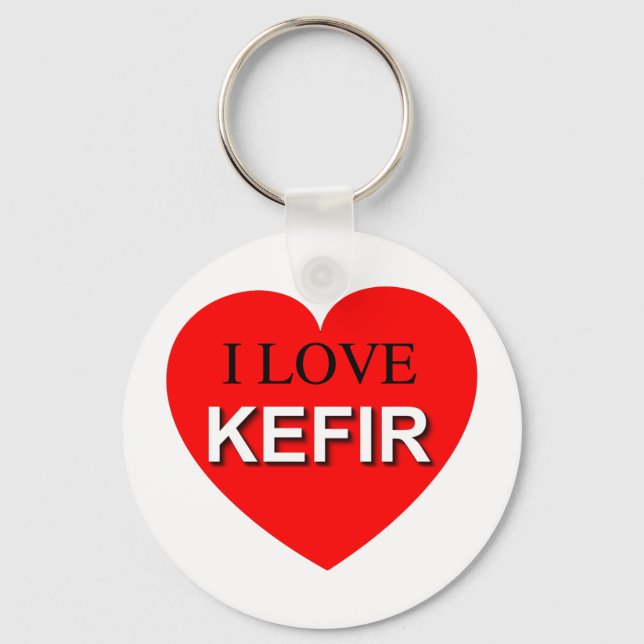 I Love Kefir Key Ring (Front)
