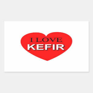 I Love Kefir Rectangular Sticker