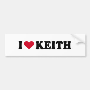 I LOVE KEITH BUMPER STICKER