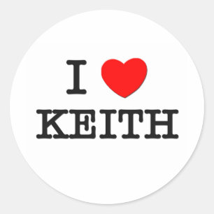 I Love Keith Classic Round Sticker