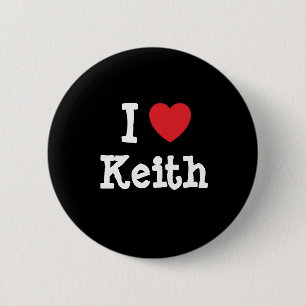 I love Keith heart T-Shirt 6 Cm Round Badge