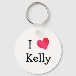 I Love Kelly Key Ring