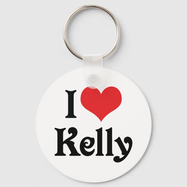 I Love Kelly Key Ring (Front)