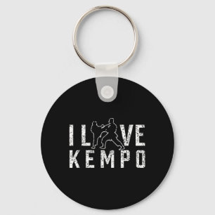 I Love Kempo Karate Martial Arts Shaolin Kenpo Key Ring