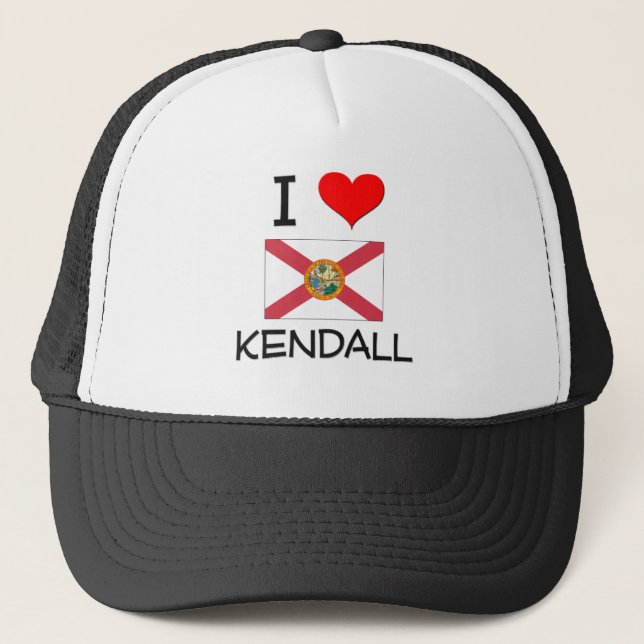 I Love KENDALL Florida Trucker Hat (Front)