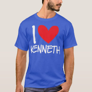 I Love Kenneth Name Personalised Men Guy BFF Frien T-Shirt
