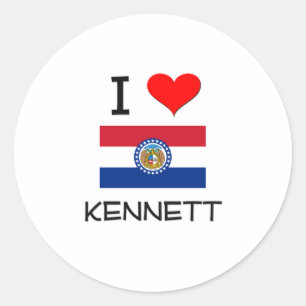 I Love Kennett Missouri Classic Round Sticker