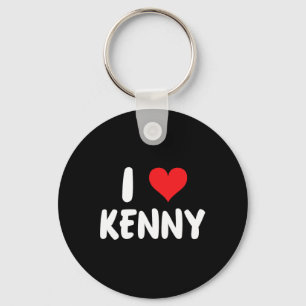 I Love Kenny - Heart - Name Key Ring