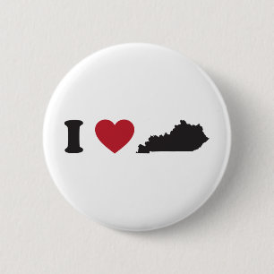 I Love Kentucky 6 Cm Round Badge