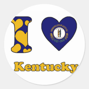 I love Kentucky Classic Round Sticker