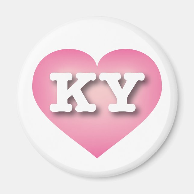 I love Kentucky - KY pink fade heart Magnet (Front)