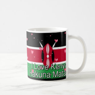 I Love Kenya and "Hakuna Matata" Art Print Coffee Mug