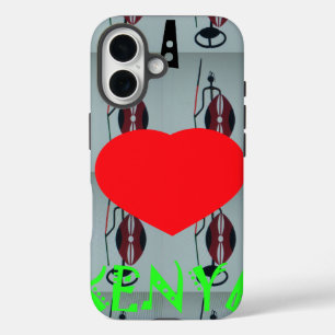 I Love Kenya Art Print iPhone 16 Case