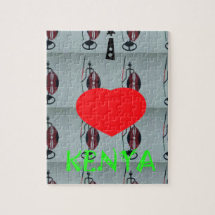 I Love Kenya Art Print Jigsaw Puzzle