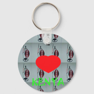 I Love Kenya Art Print Key Ring