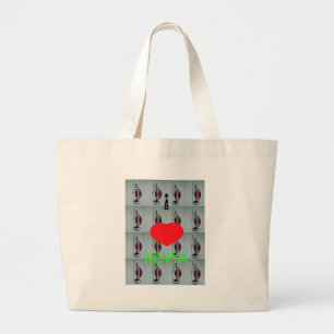 I Love Kenya Art Print Large Tote Bag