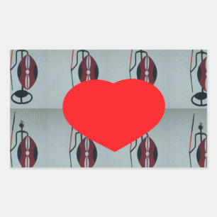 I Love Kenya Art Print Rectangular Sticker
