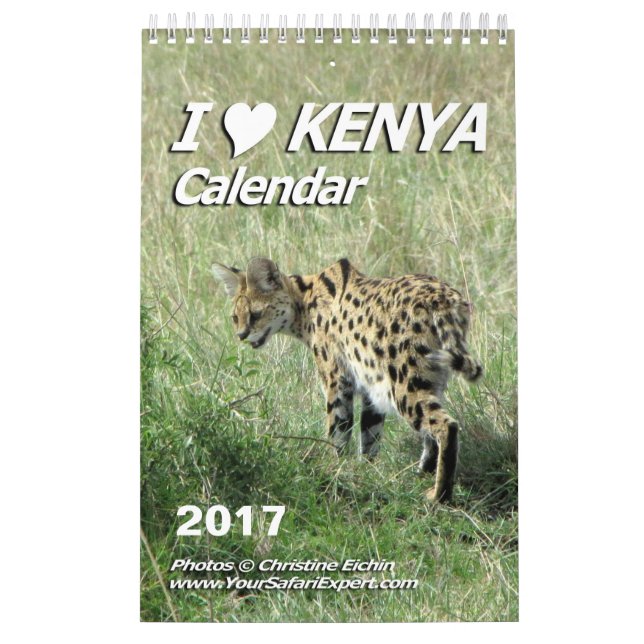 I LOVE KENYA Calendar (Single Page) (Cover)