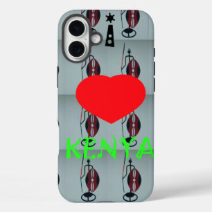 I Love Kenya iPhone 16 Plus Case