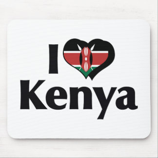 I Love Kenya Flag Mouse Pad