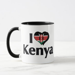 I Love Kenya Flag Mug