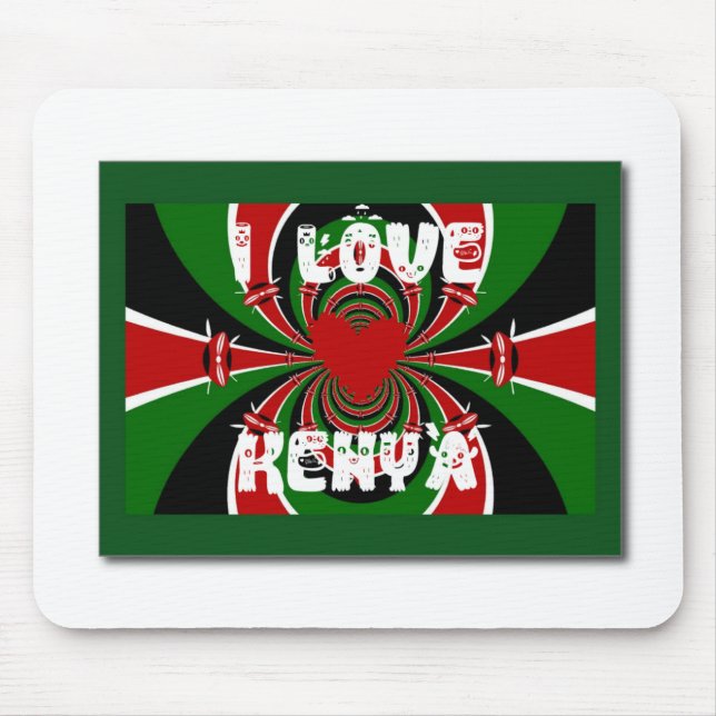 I Love Kenya Hakuna Matata Gifts Mouse Pad (Front)